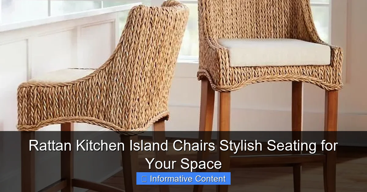 Rattan Kitchen Island Chairs Stylish Seating for Your Space