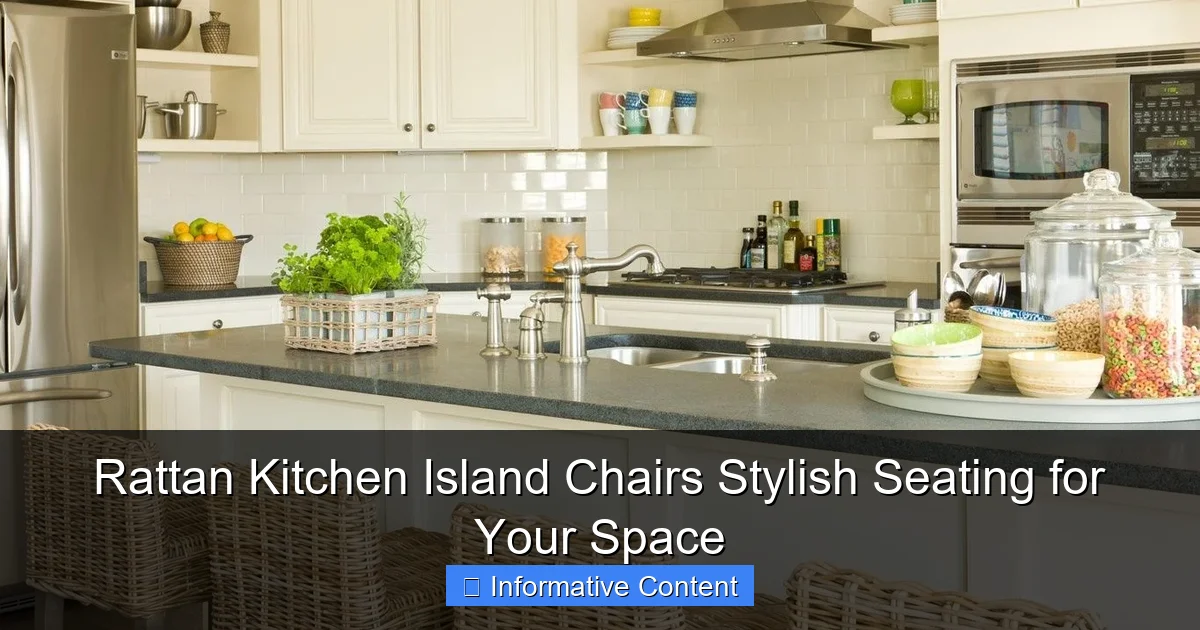 Rattan Kitchen Island Chairs Stylish Seating for Your Space