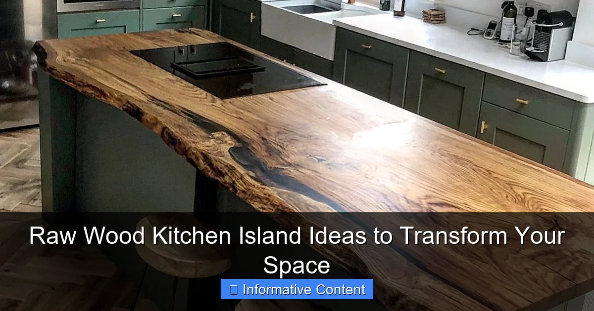 Raw Wood Kitchen Island Ideas to Transform Your Space