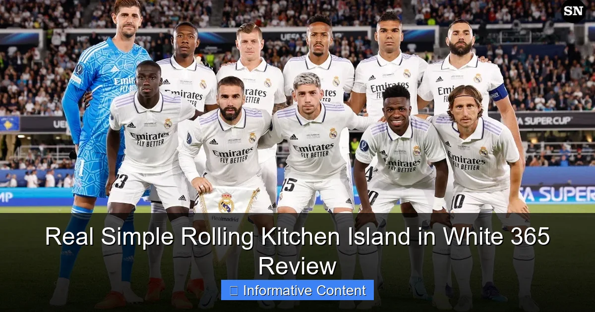 Real Simple Rolling Kitchen Island in White 365 Review