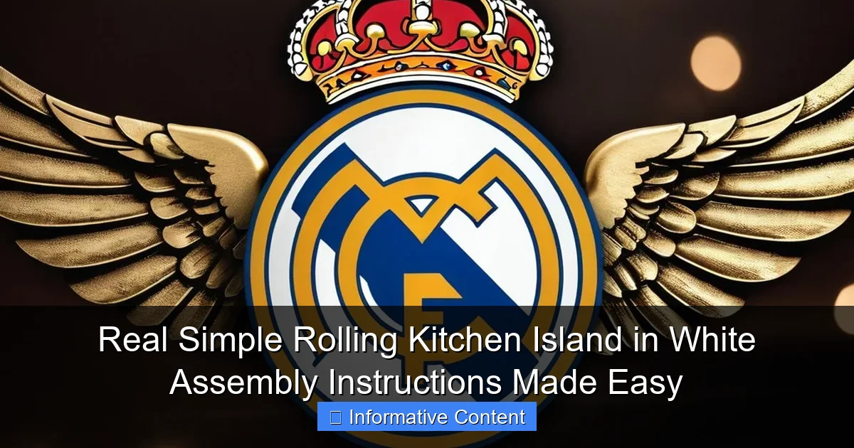Real Simple Rolling Kitchen Island in White Assembly Instructions Made Easy