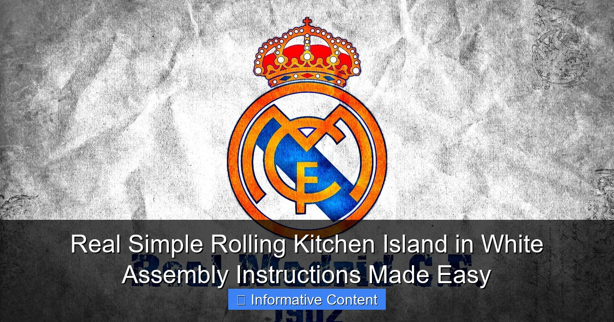 Real Simple Rolling Kitchen Island in White Assembly Instructions Made Easy
