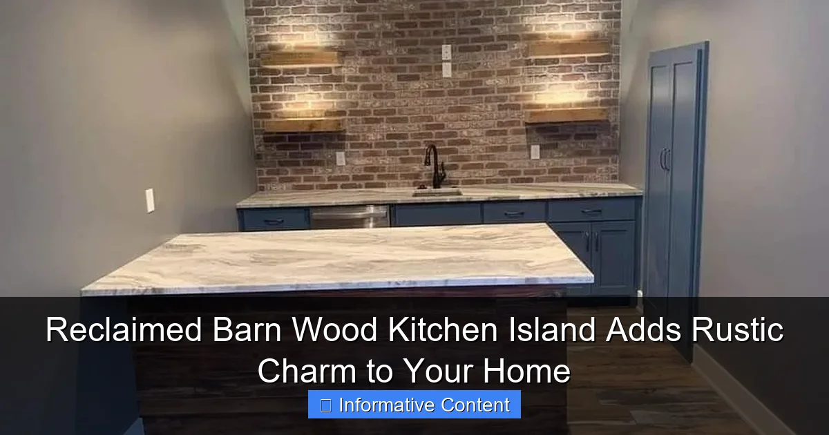 Reclaimed Barn Wood Kitchen Island Adds Rustic Charm to Your Home