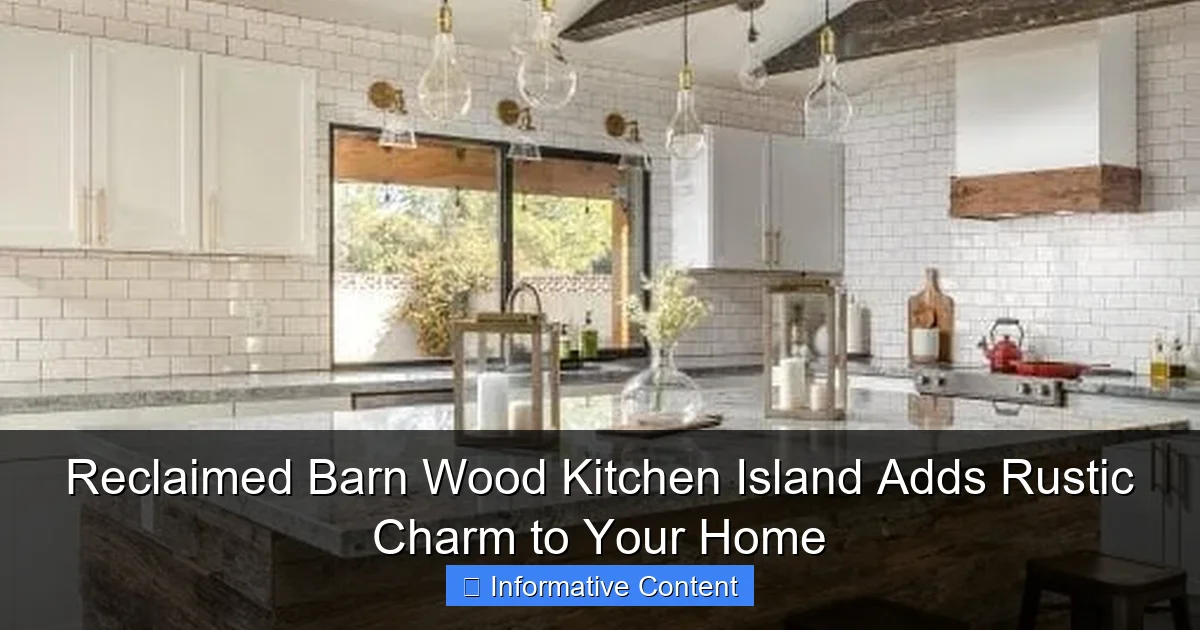 Reclaimed Barn Wood Kitchen Island Adds Rustic Charm to Your Home