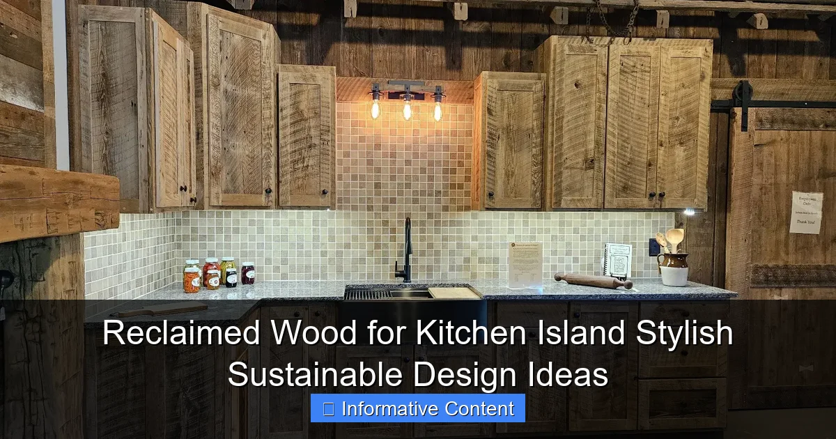 Reclaimed Wood for Kitchen Island Stylish Sustainable Design Ideas