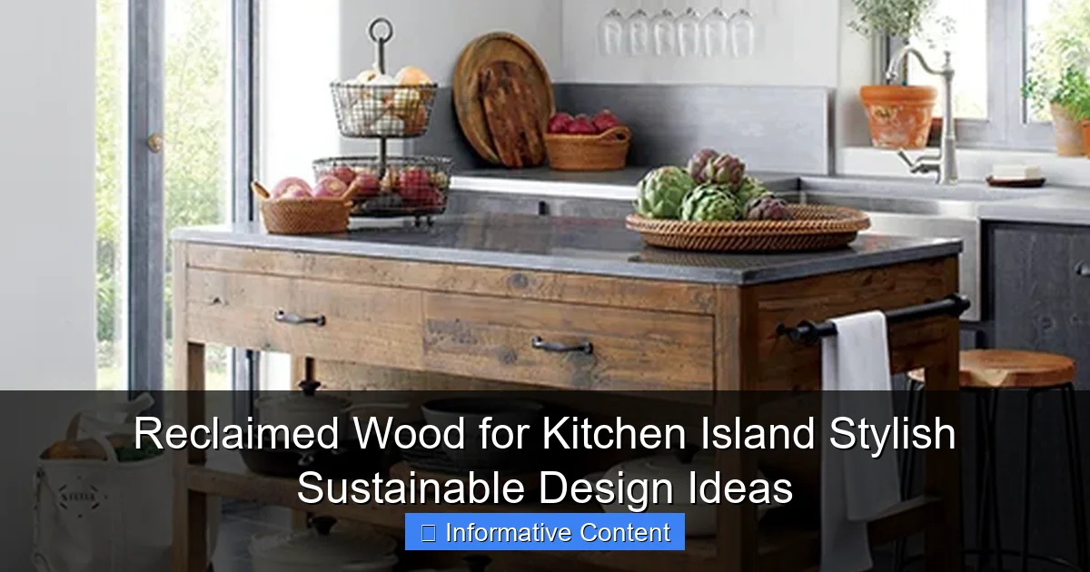 Reclaimed Wood for Kitchen Island Stylish Sustainable Design Ideas