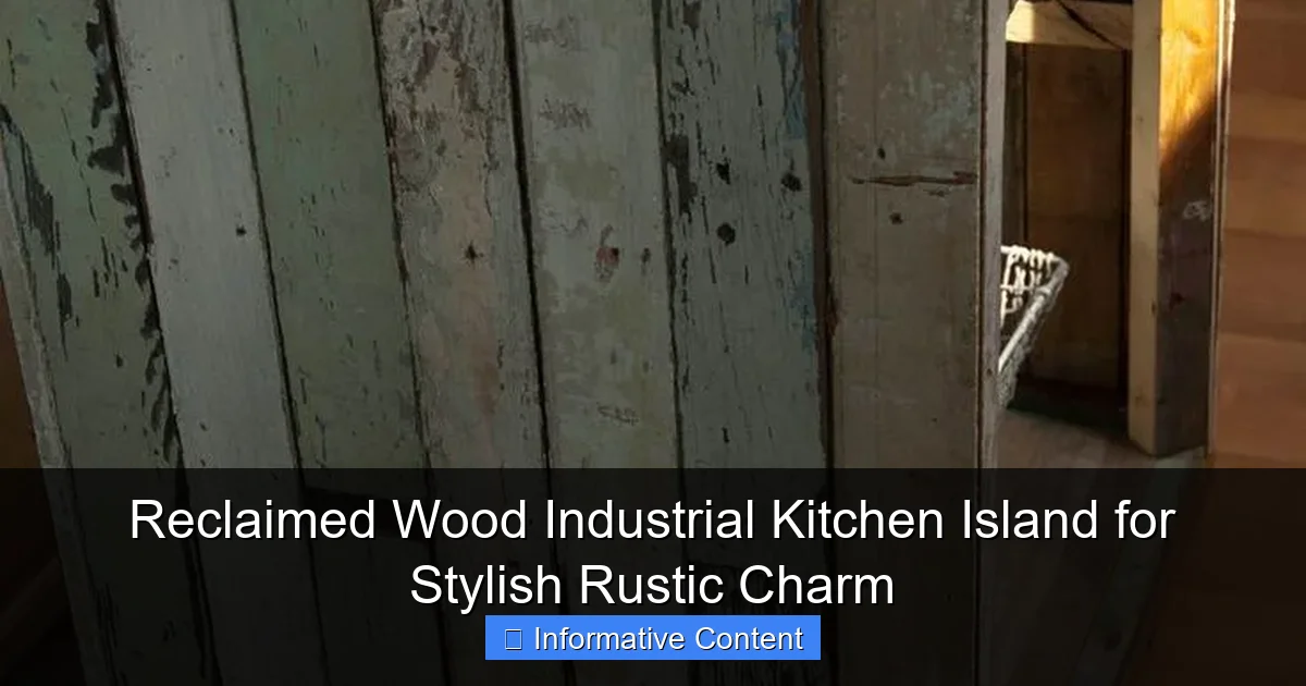 Reclaimed Wood Industrial Kitchen Island for Stylish Rustic Charm
