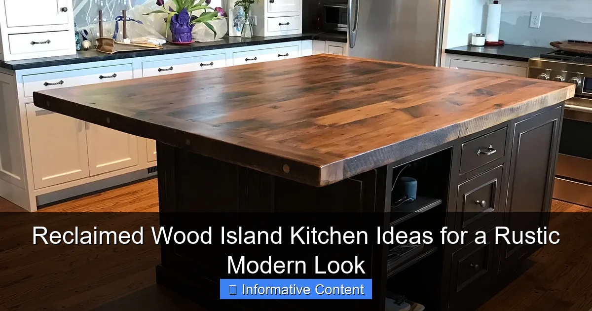 Reclaimed Wood Island Kitchen Ideas for a Rustic Modern Look