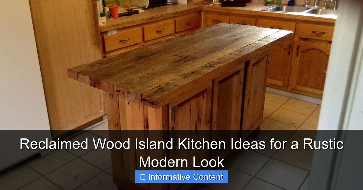 Reclaimed Wood Island Kitchen Ideas for a Rustic Modern Look