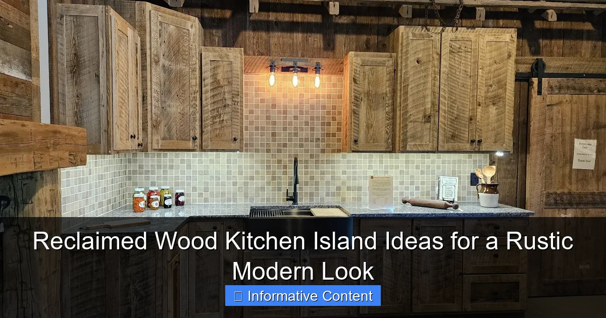 Reclaimed Wood Kitchen Island Ideas for a Rustic Modern Look
