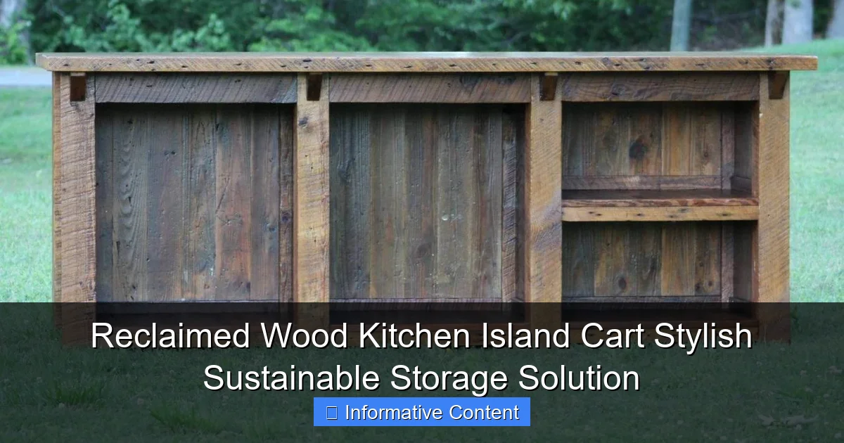 Reclaimed Wood Kitchen Island Cart Stylish Sustainable Storage Solution