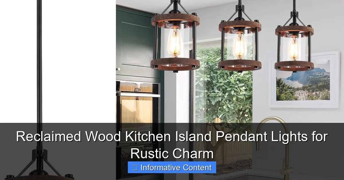 Reclaimed Wood Kitchen Island Pendant Lights for Rustic Charm