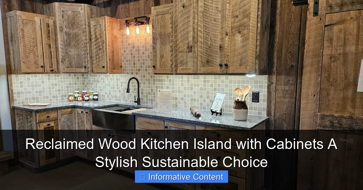 Reclaimed Wood Kitchen Island with Cabinets A Stylish Sustainable Choice