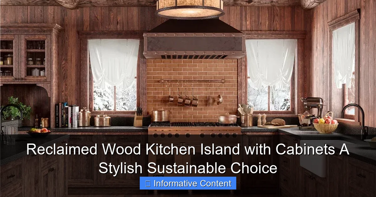 Reclaimed Wood Kitchen Island with Cabinets A Stylish Sustainable Choice