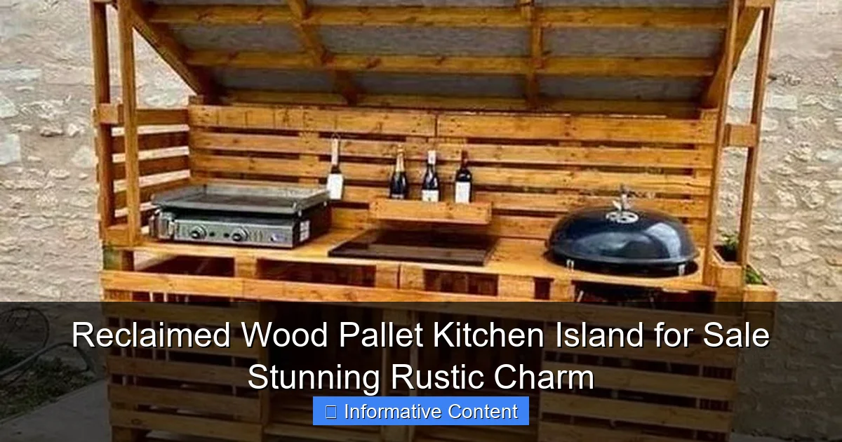 Reclaimed Wood Pallet Kitchen Island for Sale Stunning Rustic Charm
