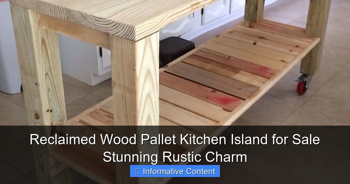 Reclaimed Wood Pallet Kitchen Island for Sale Stunning Rustic Charm