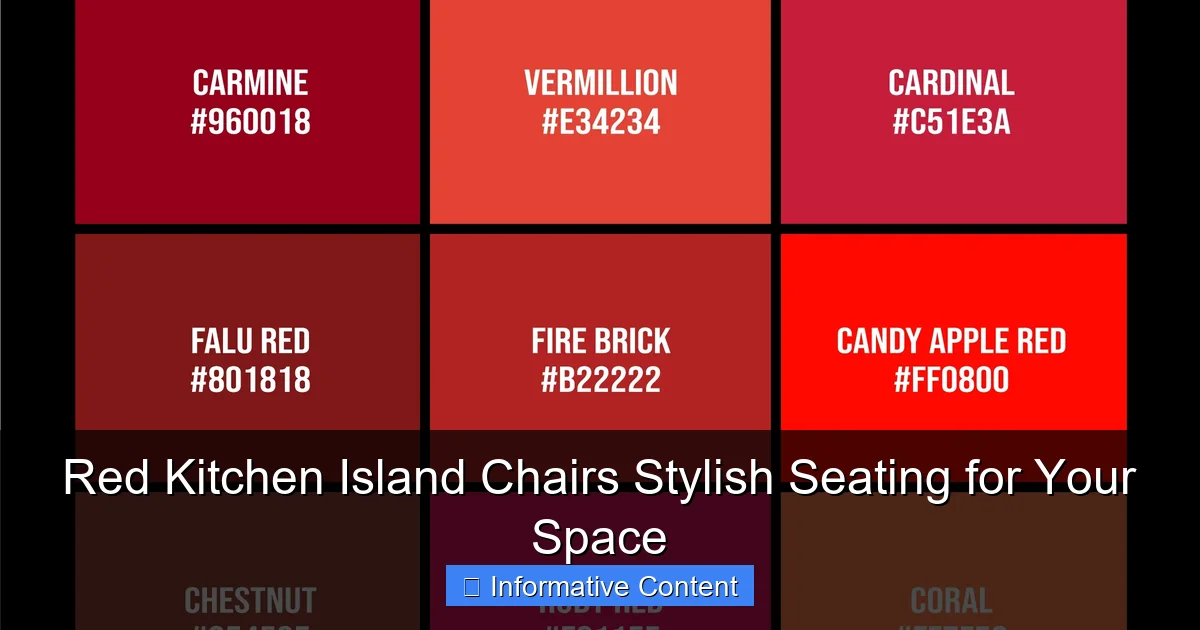Red Kitchen Island Chairs Stylish Seating for Your Space