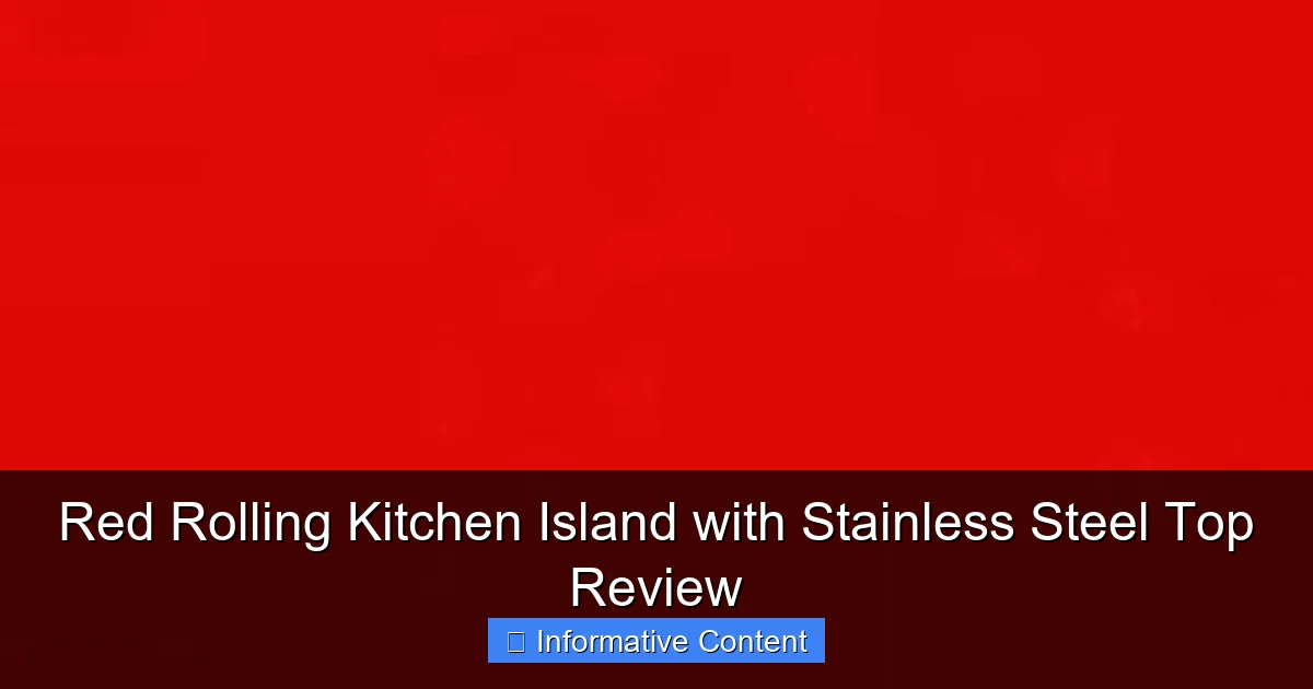 Red Rolling Kitchen Island with Stainless Steel Top Review