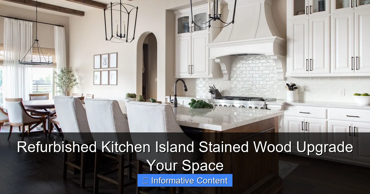 Refurbished Kitchen Island Stained Wood Upgrade Your Space