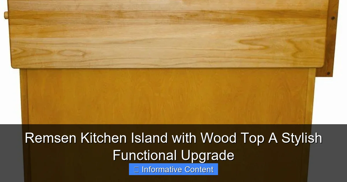 Remsen Kitchen Island with Wood Top A Stylish Functional Upgrade