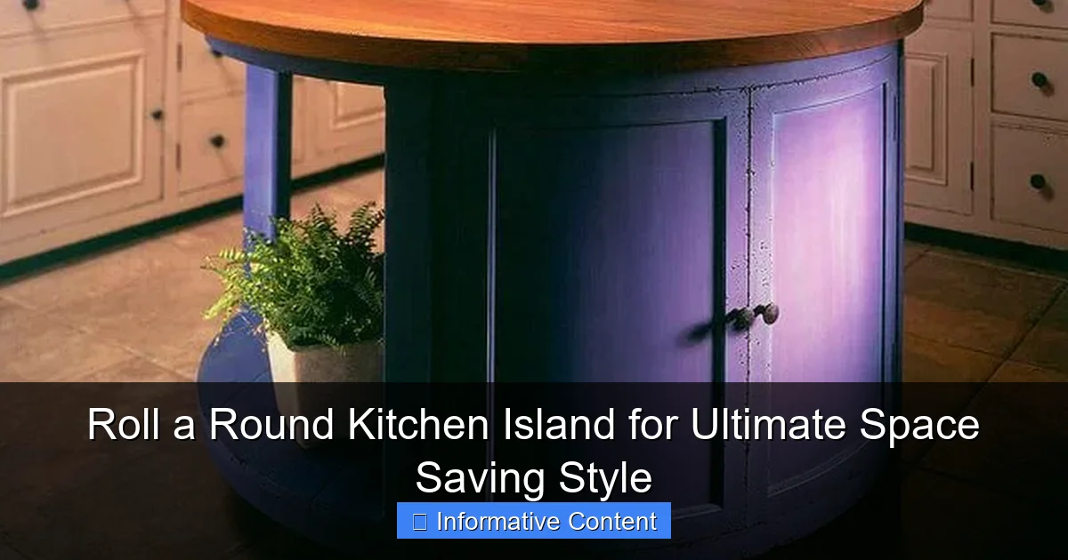 Roll a Round Kitchen Island for Ultimate Space Saving Style