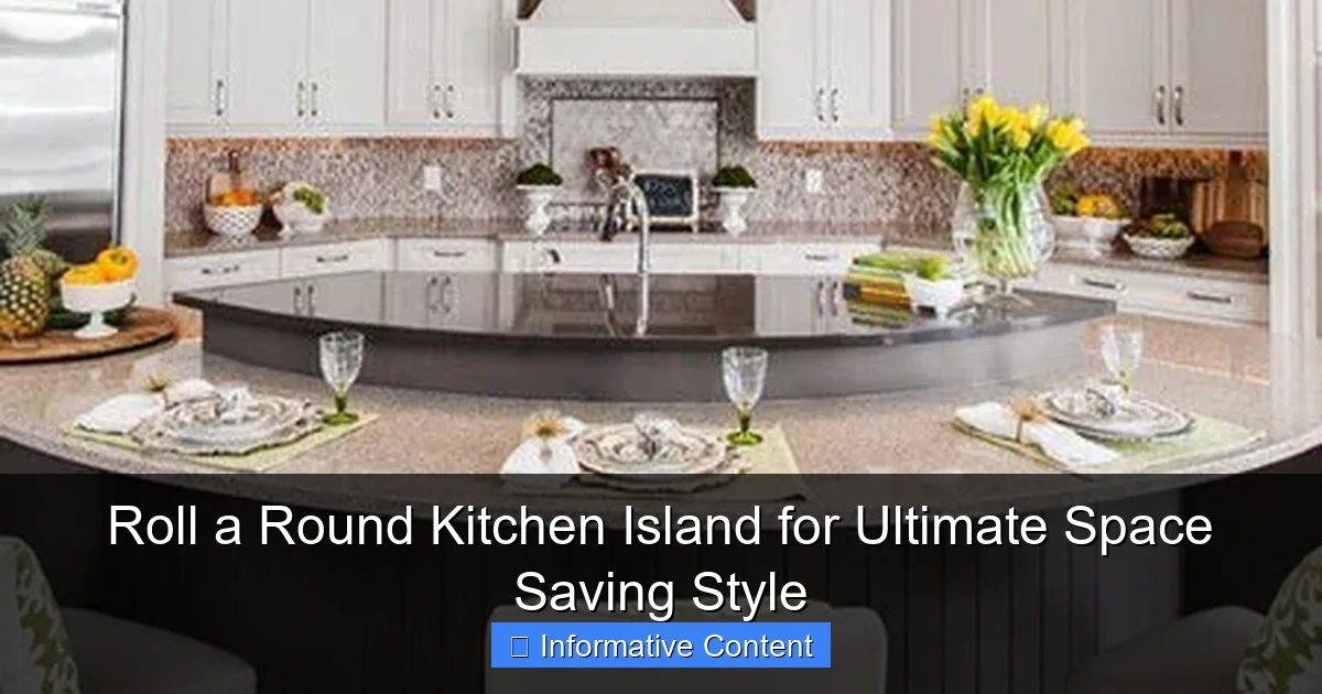 Roll a Round Kitchen Island for Ultimate Space Saving Style
