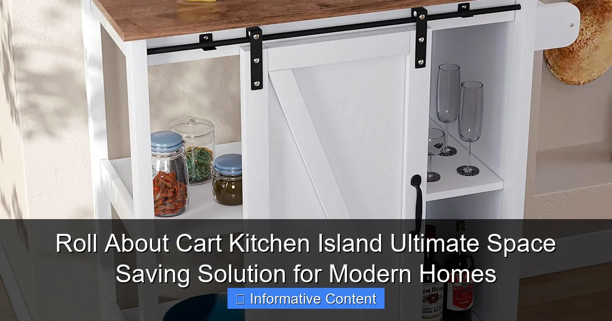 Roll About Cart Kitchen Island Ultimate Space Saving Solution for Modern Homes