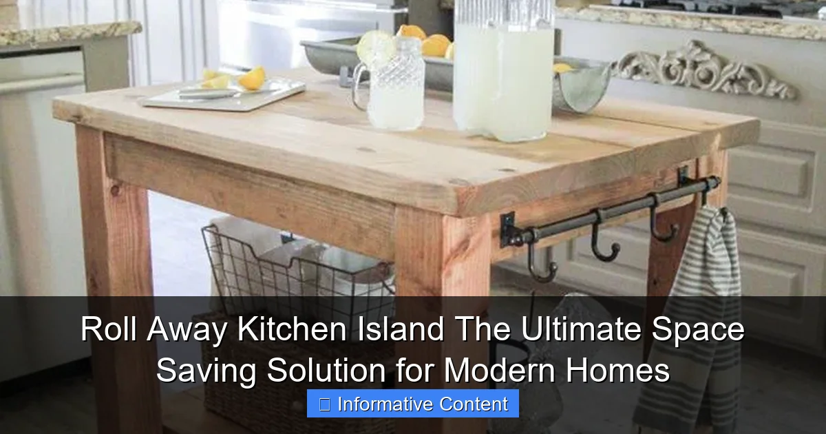 Roll Away Kitchen Island The Ultimate Space Saving Solution for Modern Homes