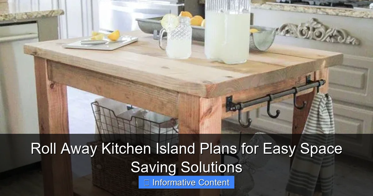 Roll Away Kitchen Island Plans for Easy Space Saving Solutions
