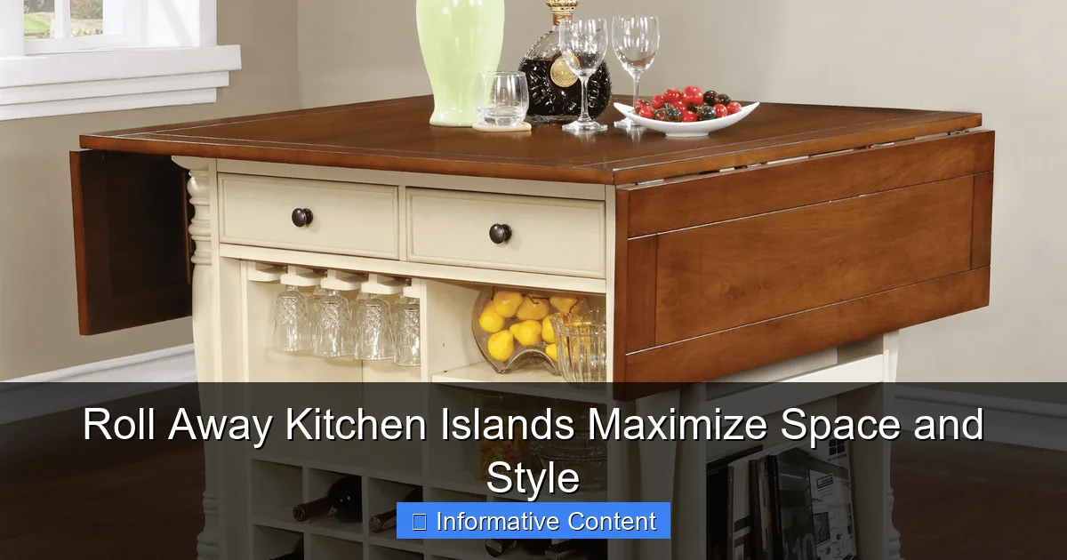 Roll Away Kitchen Islands Maximize Space and Style