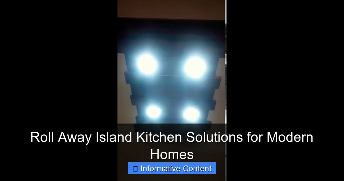 Roll Away Island Kitchen Solutions for Modern Homes