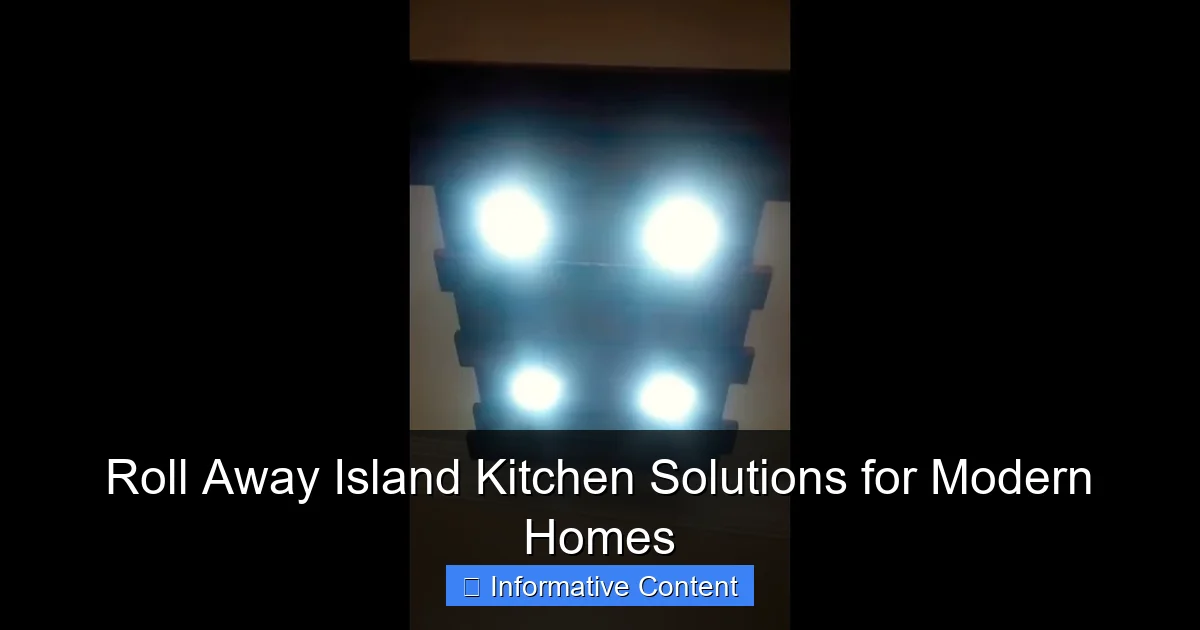 Roll Away Island Kitchen Solutions for Modern Homes