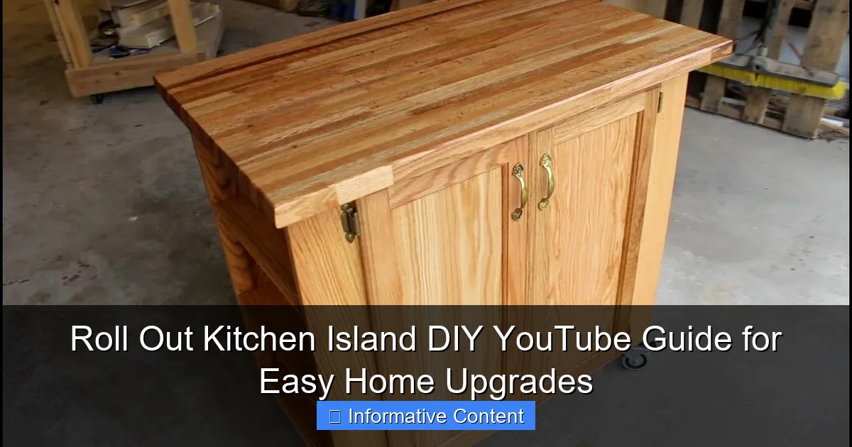 Roll Out Kitchen Island DIY YouTube Guide for Easy Home Upgrades