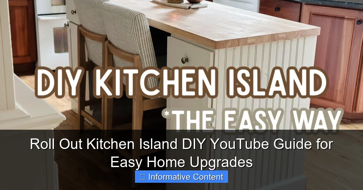 Roll Out Kitchen Island DIY YouTube Guide for Easy Home Upgrades