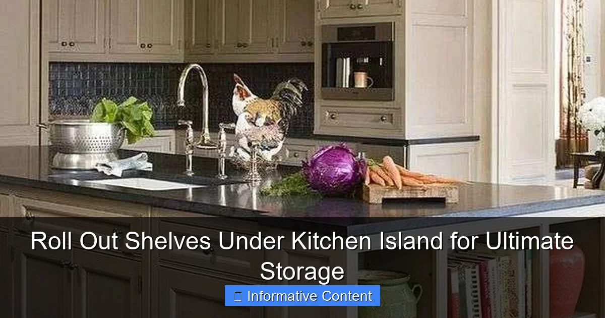 Roll Out Shelves Under Kitchen Island for Ultimate Storage