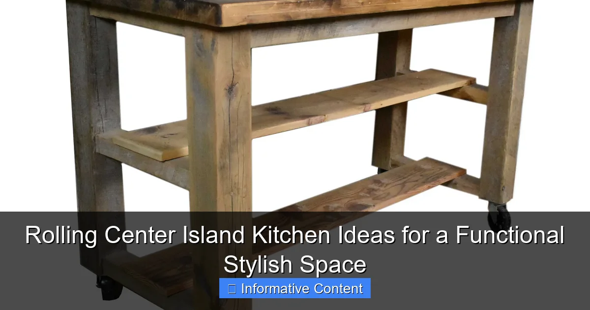 Rolling Center Island Kitchen Ideas for a Functional Stylish Space