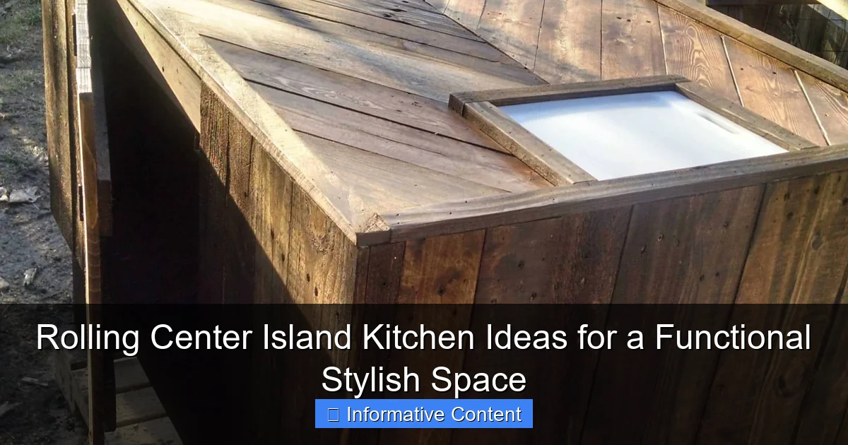 Rolling Center Island Kitchen Ideas for a Functional Stylish Space