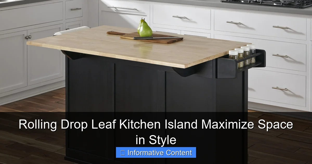 Rolling Drop Leaf Kitchen Island Maximize Space in Style
