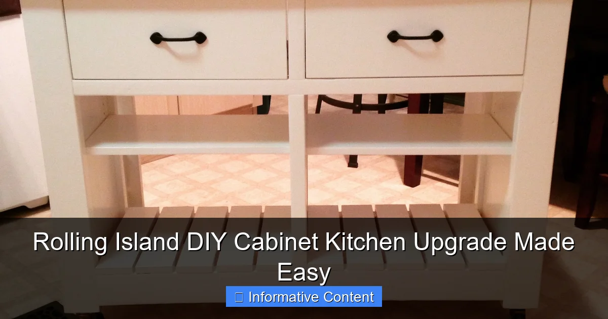 Rolling Island DIY Cabinet Kitchen Upgrade Made Easy