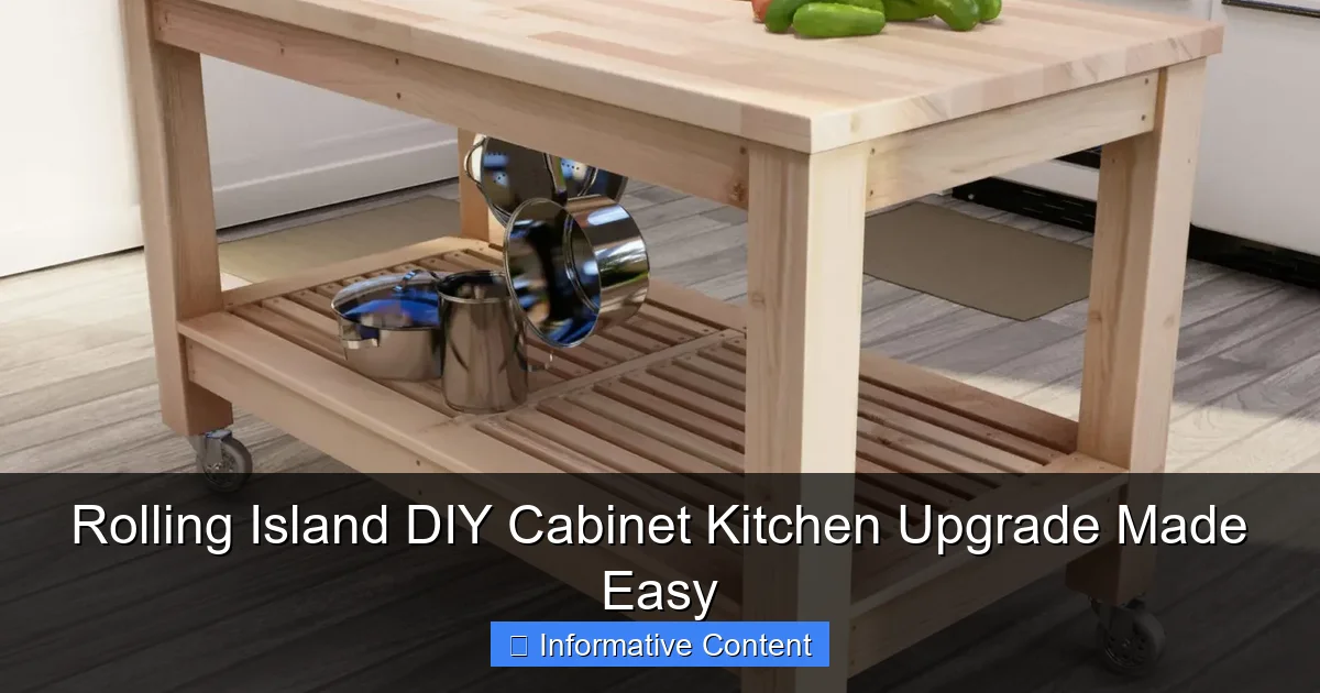 Rolling Island DIY Cabinet Kitchen Upgrade Made Easy