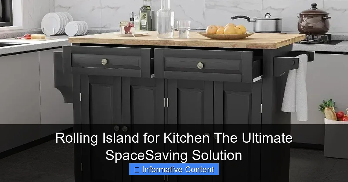 Rolling Island for Kitchen The Ultimate SpaceSaving Solution