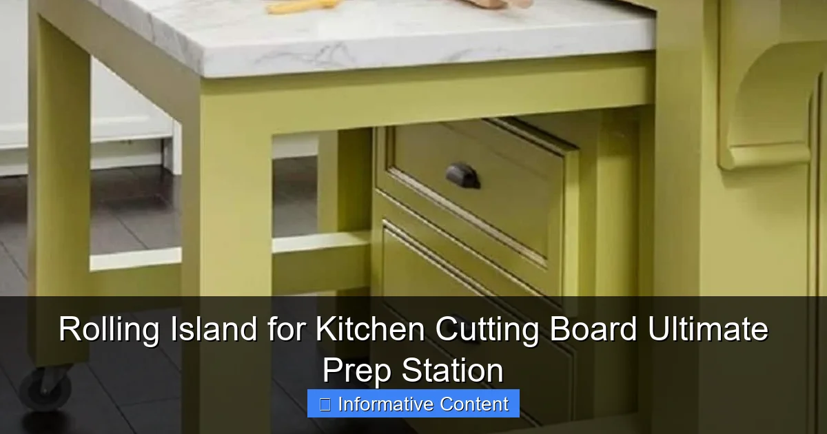 Rolling Island for Kitchen Cutting Board Ultimate Prep Station