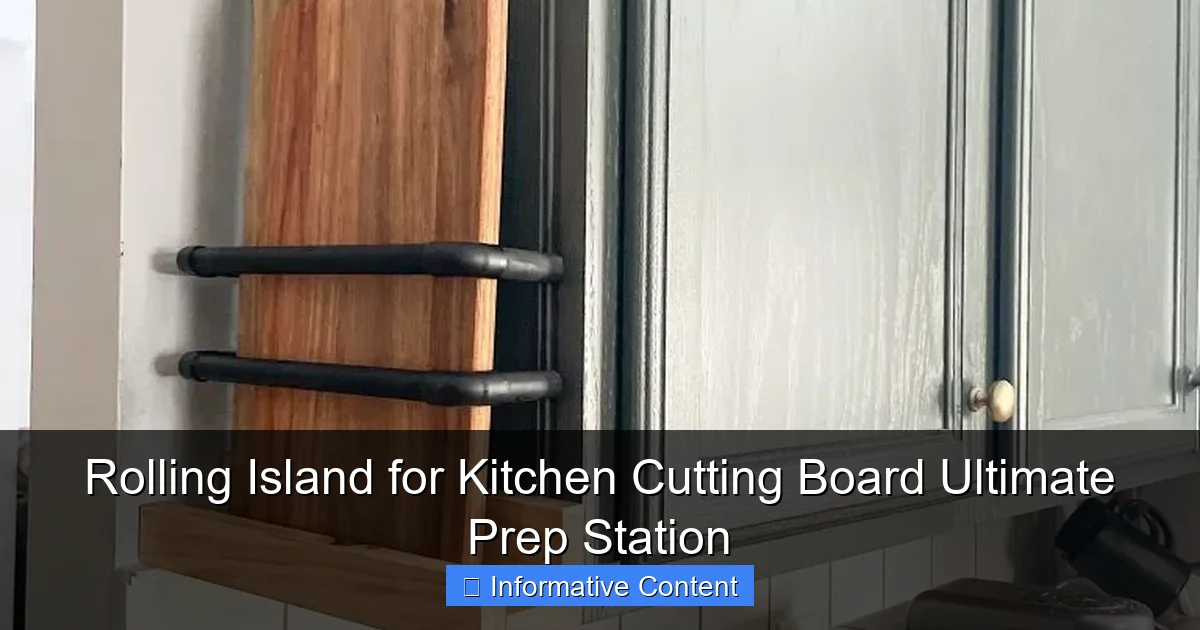 Rolling Island for Kitchen Cutting Board Ultimate Prep Station