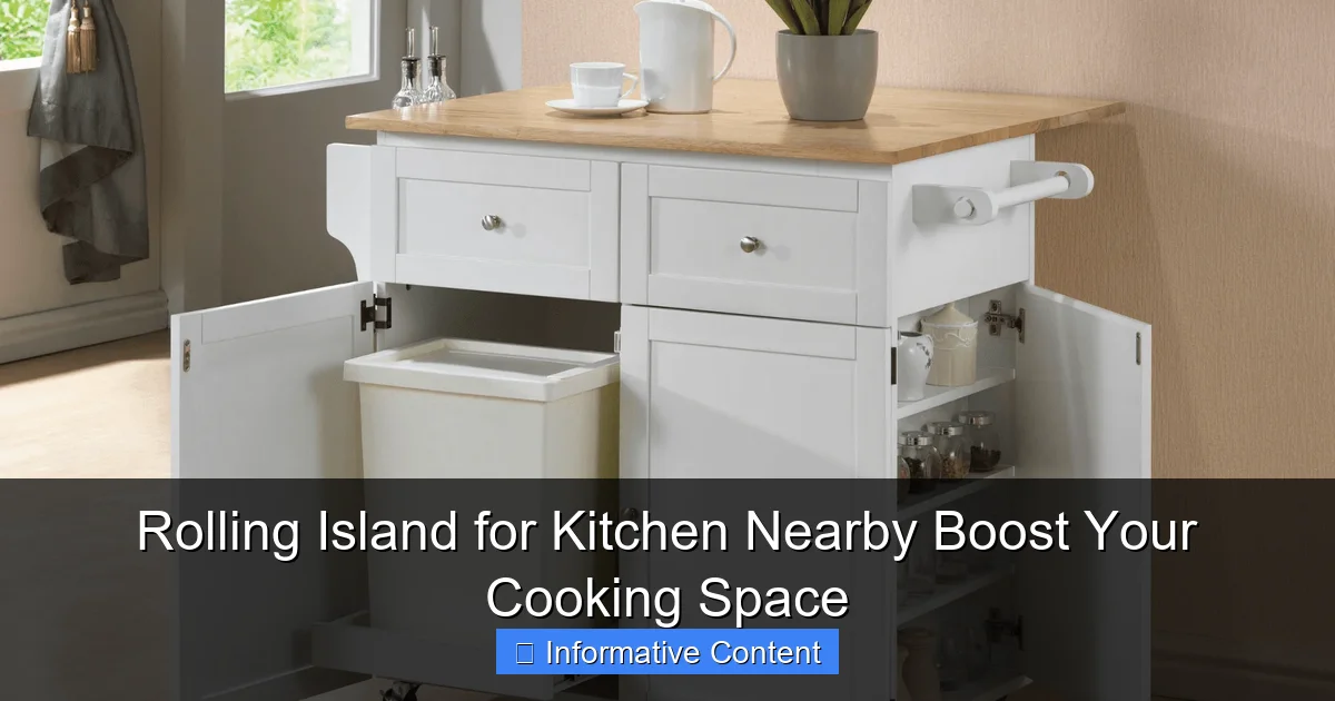 Rolling Island for Kitchen Nearby Boost Your Cooking Space