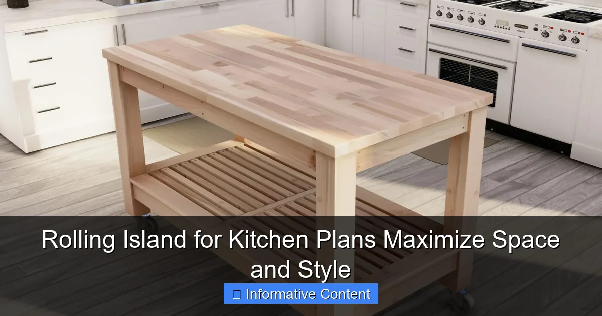 Rolling Island for Kitchen Plans Maximize Space and Style