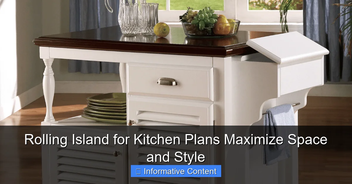 Rolling Island for Kitchen Plans Maximize Space and Style