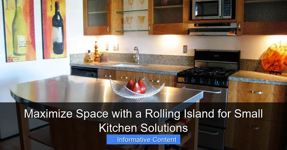 Maximize Space with a Rolling Island for Small Kitchen Solutions
