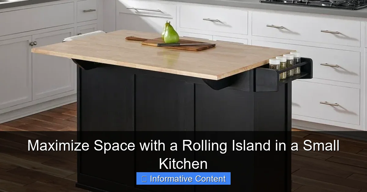Maximize Space with a Rolling Island in a Small Kitchen