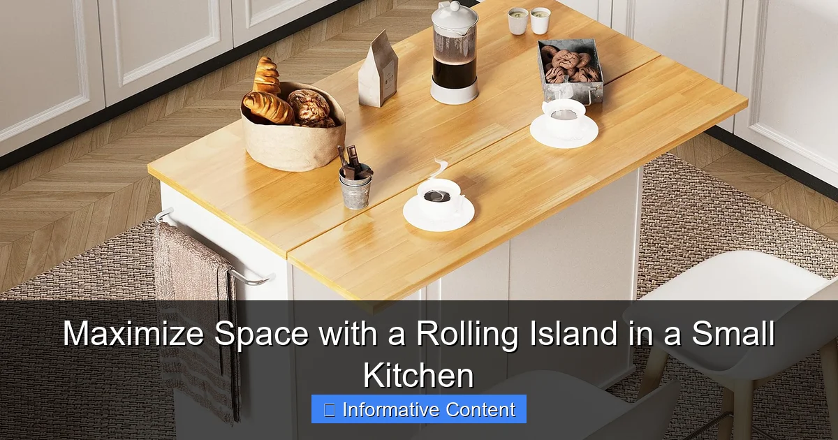 Maximize Space with a Rolling Island in a Small Kitchen