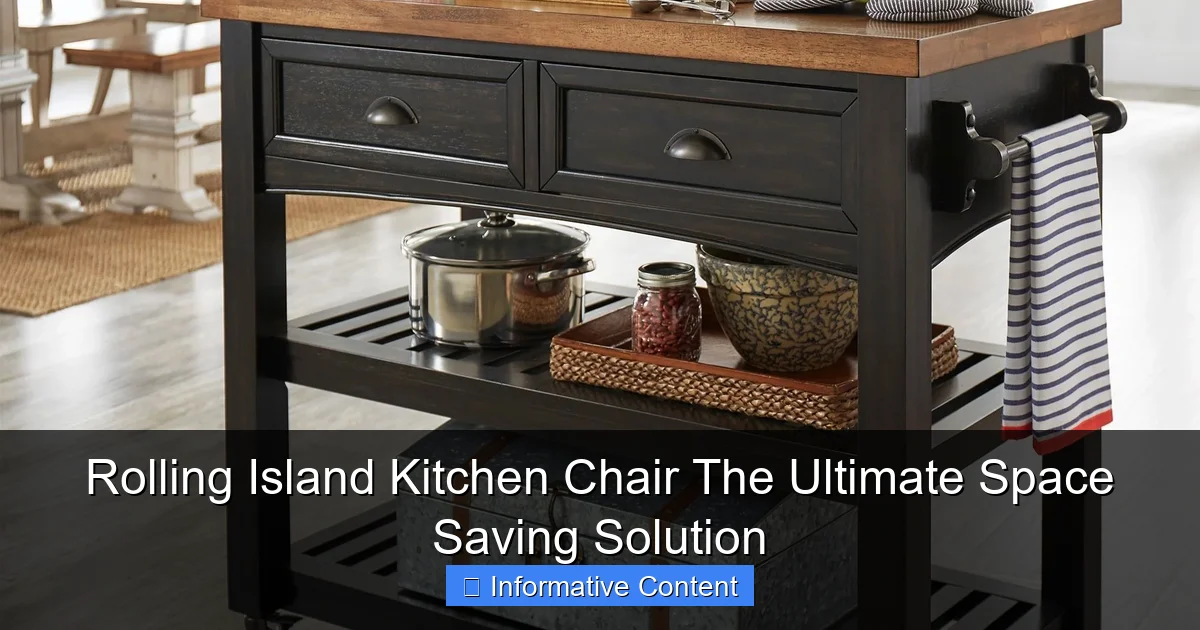 Rolling Island Kitchen Chair The Ultimate Space Saving Solution